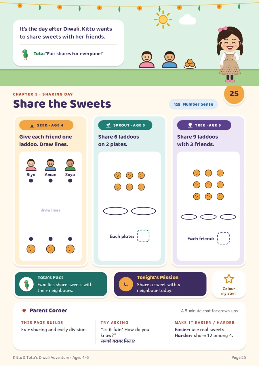 Page 25 · Share the Sweets · Number Sense